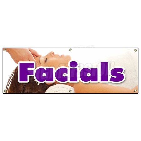 Signmission FACIALS BANNER SIGN spa beauty shop massage manicure pedicure B-72 Facials